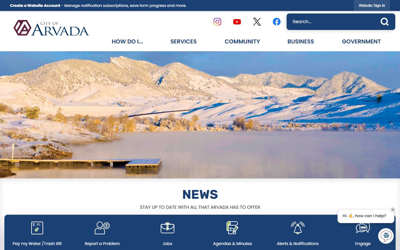 Arvada Police Department building and records office