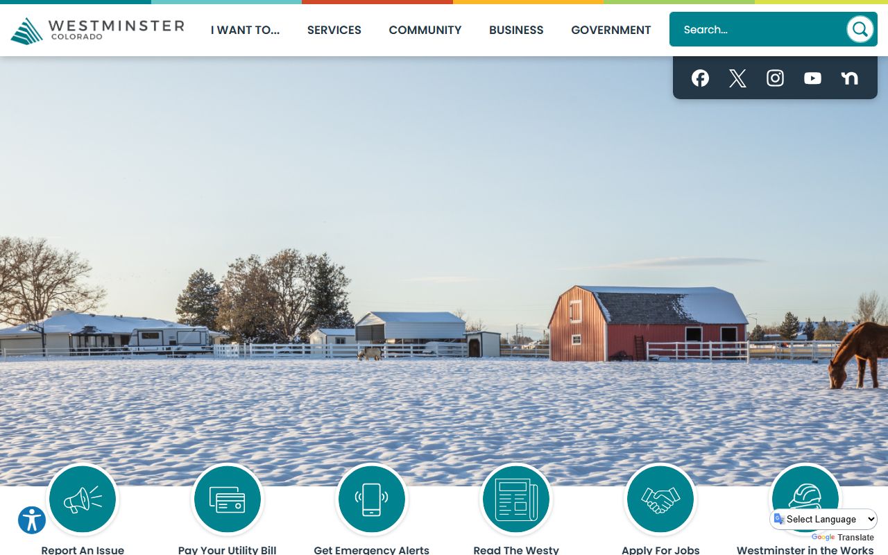 Westminster Police Department building and city services